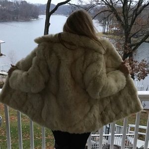 Fox fur coat